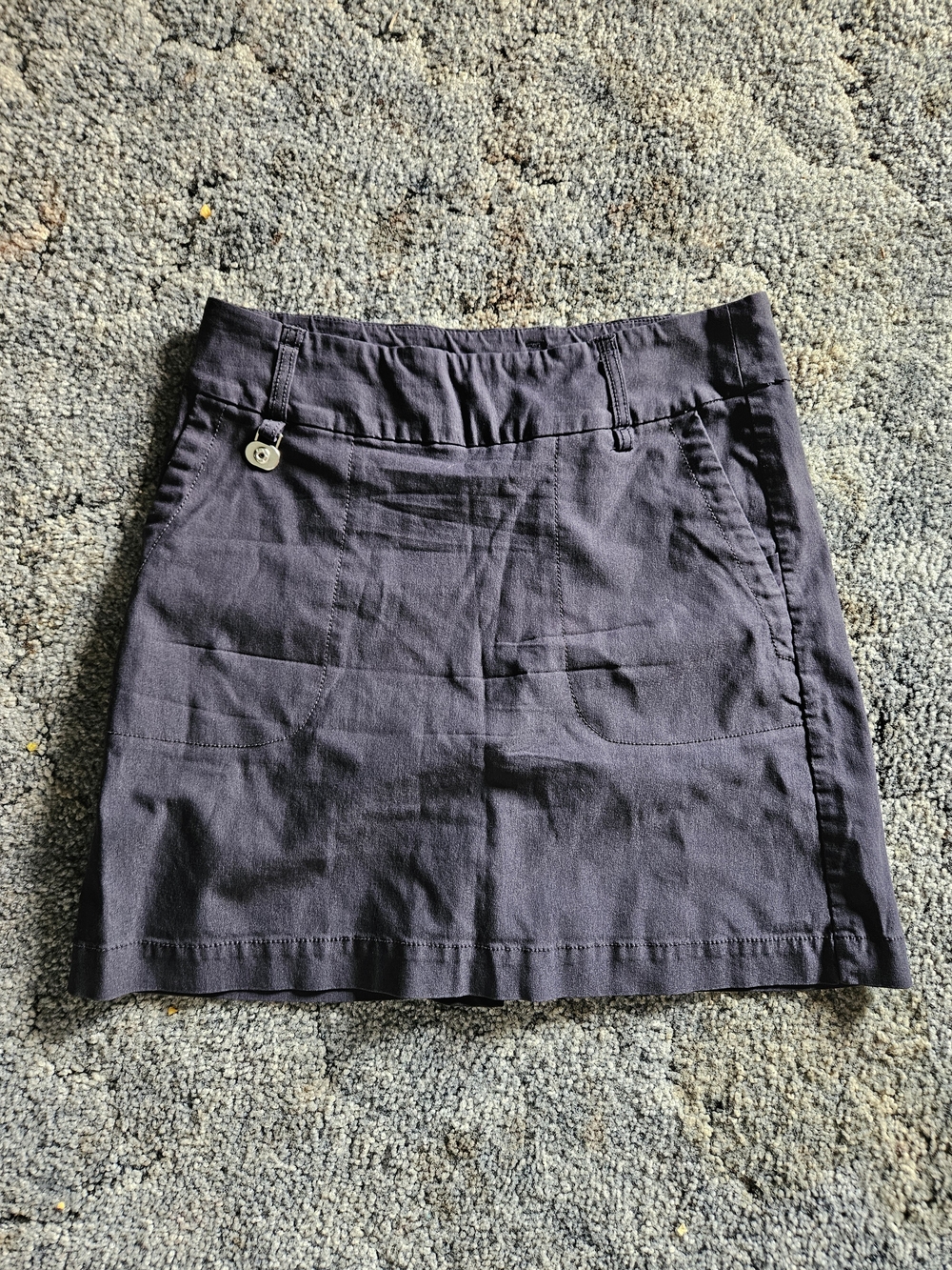 Daily Sports Navy Mini Skirt with Front Pocket Accent